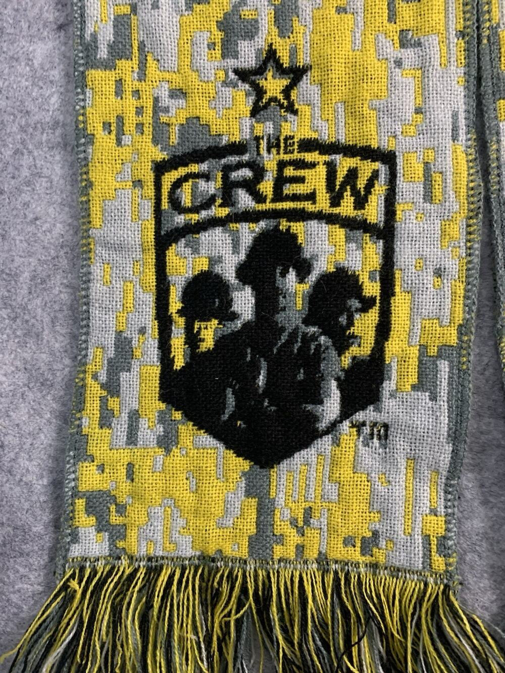 Columbus Crew Soccer Scarf Digital Camo Pattern Fringe Wrap